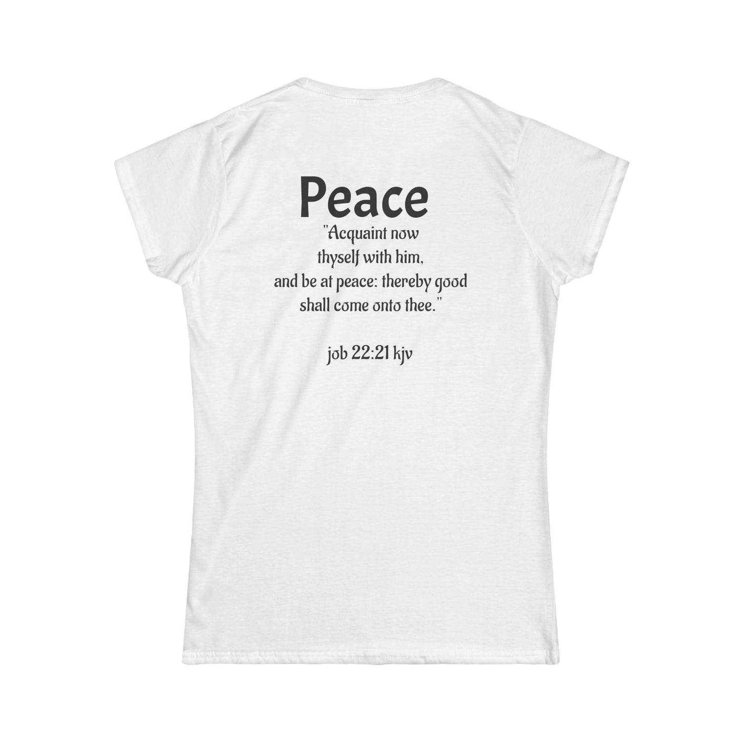 Peaceful Women’s Softstyle Tee | Inspirational Shirt for Relaxation, Meditation, Yoga, Gift