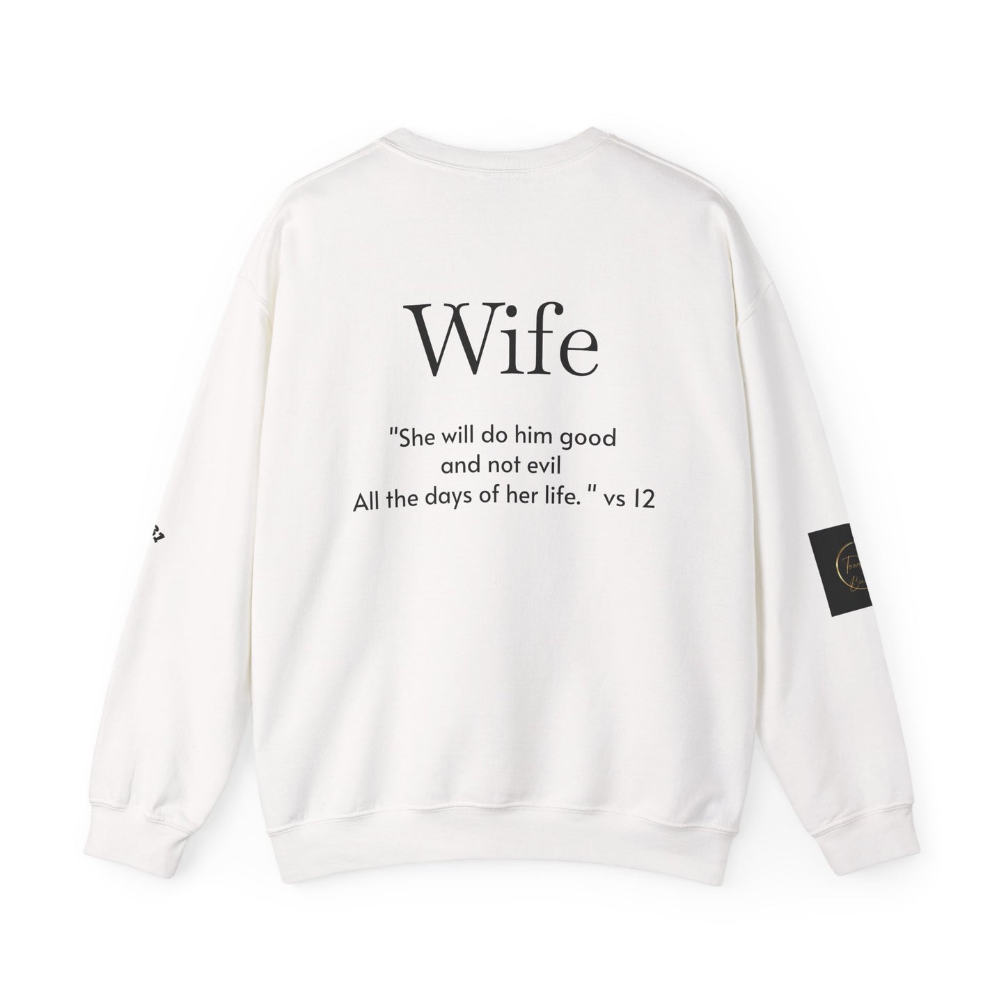 Inspirational Proverbs Sweatshirt for Wives, Cozy Crewneck, Bible Verse Apparel, Thoughtful Gift for Wife, Faith-Based Fashion