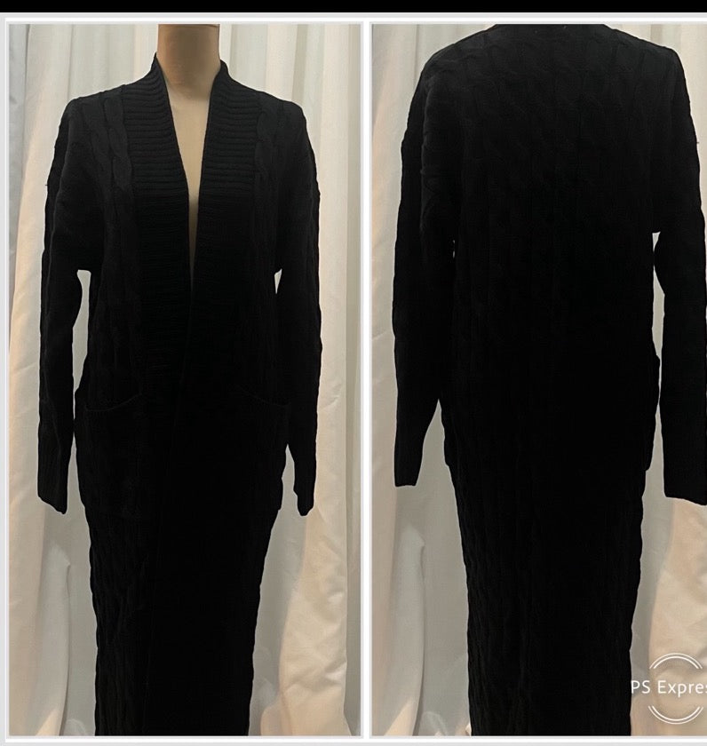 Long Black Cardigan