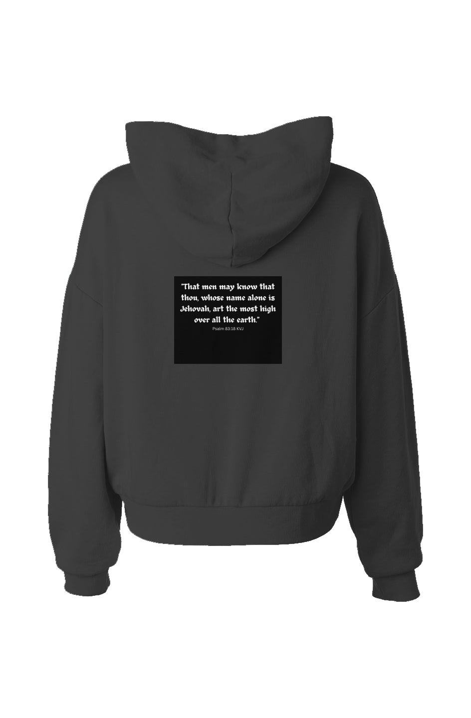 hip height hoodie - WORSHIP GOD (Black)