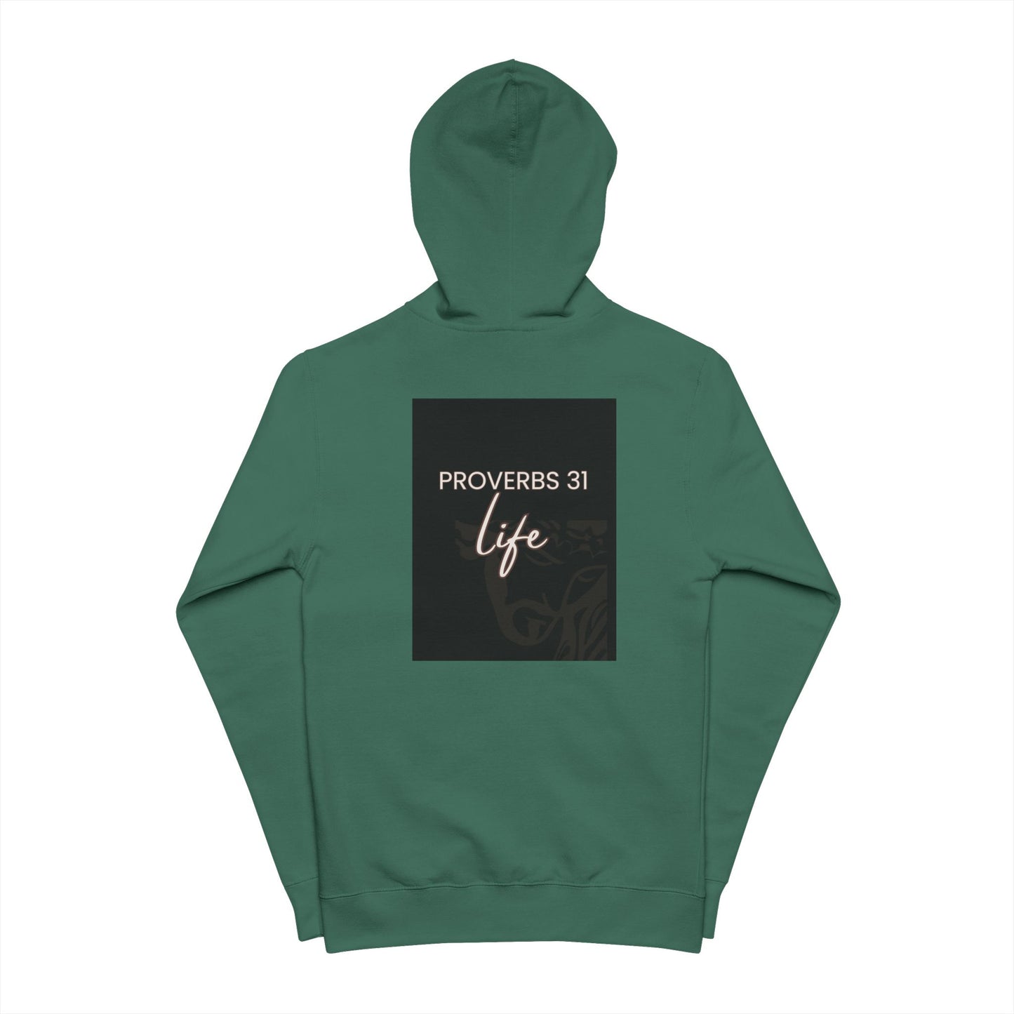 Proverbs 31 Life Unisex Fleece Zip Up Hoodie, Inspirational Gift for Women, Casual Wear, Comfortable Zip Hoodie, Bible Verse Apparel