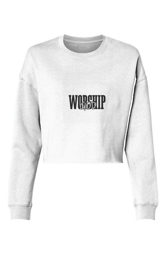 Lightweight Cropped Crew - PRAISE GOD Hoodie - Col