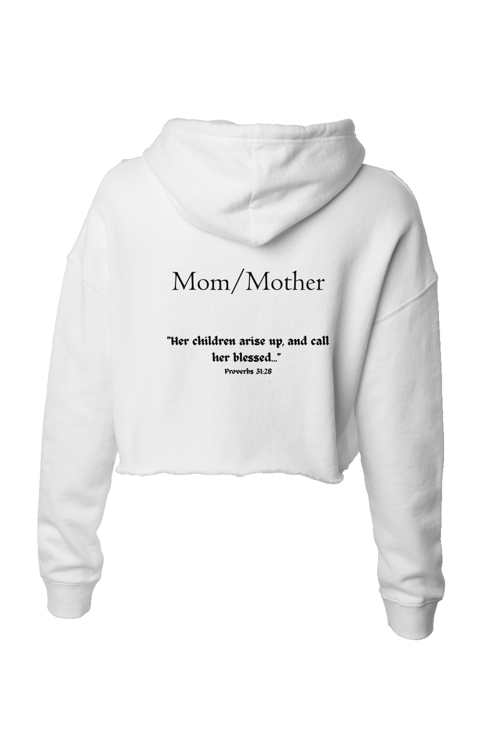 Lightweight Crop Hoodie - White Proverbs 31 Life - Mom