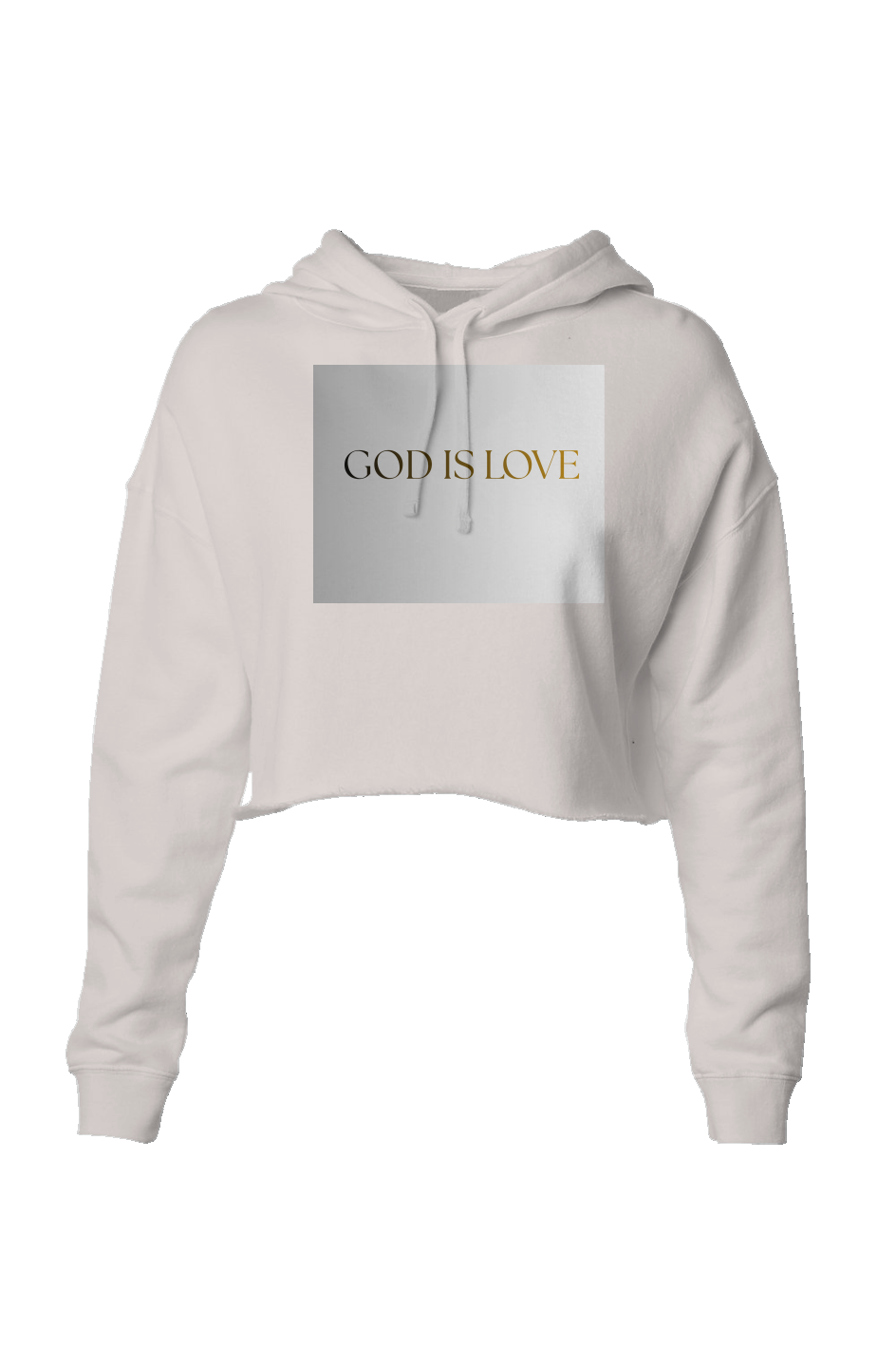 Lightweight Crop Hoodie - GOD IS LOVE - White