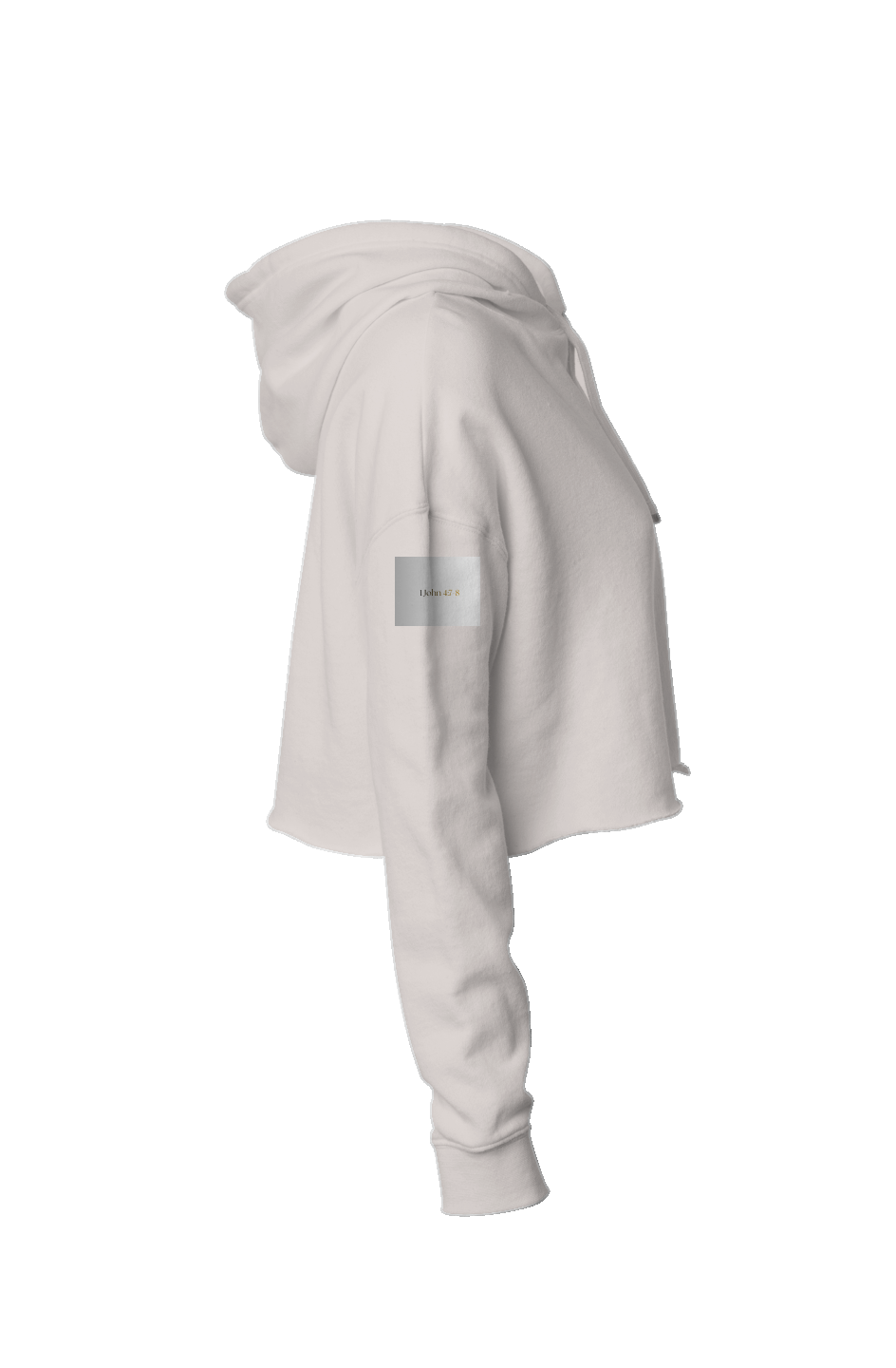Lightweight Crop Hoodie - GOD IS LOVE - White