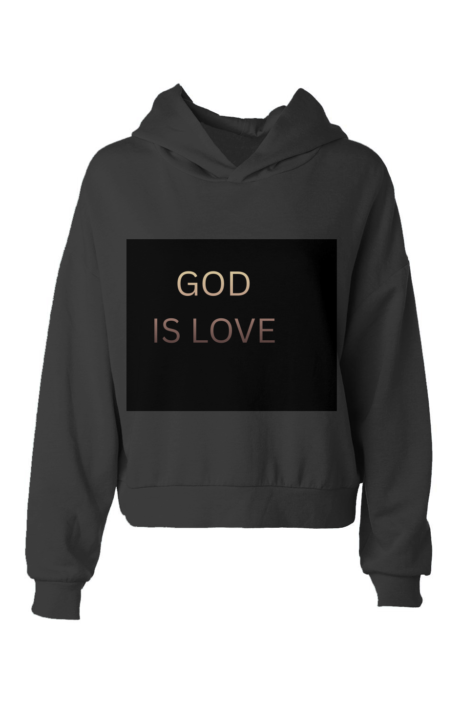 hip height hoodie - GOD IF LOVE - Black
