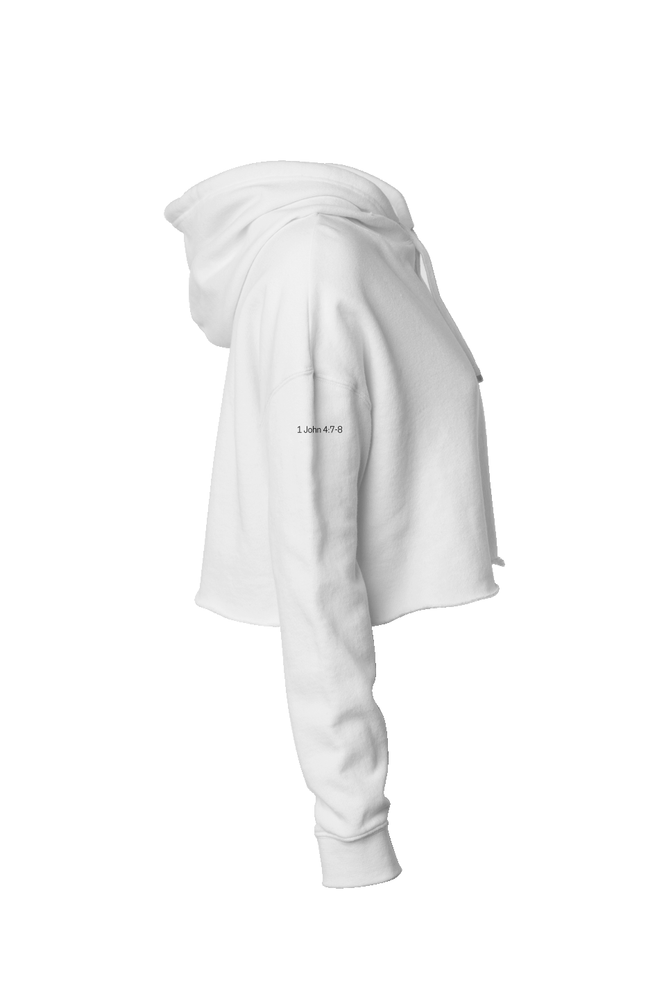Lightweight Crop Hoodie - GOD IS LOVE + 1 John 4:7-8