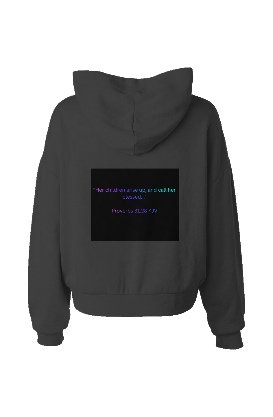hip height hoodie - Call Her Blessed - Black