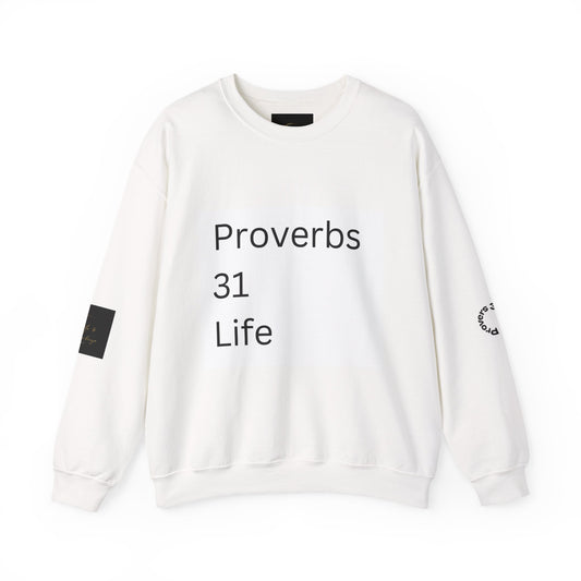 Inspirational Proverbs Sweatshirt for Wives, Cozy Crewneck, Bible Verse Apparel, Thoughtful Gift for Wife, Faith-Based Fashion