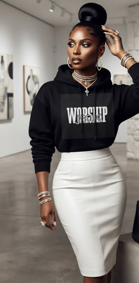 Worship JESUS Eco Premium Blend Hood